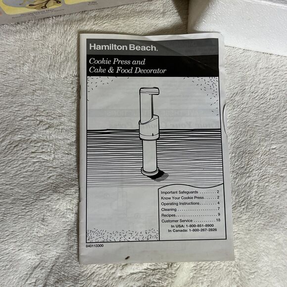 Hamilton Beach 80080 Cordless Cookie Press Dessert & Food Decorator New Open Box - Picture 4 of 9